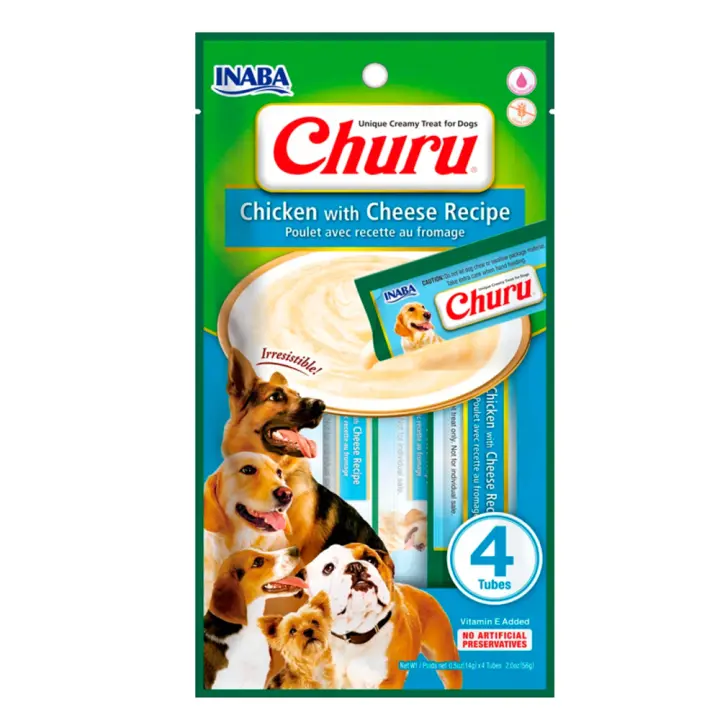 Inaba Churu DOG Receta de Pollo y Queso - Snacks para Perros - Chuches para Perros - 1