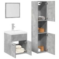 vidaXL Conjunto de muebles de baño madera de ingeniería brillo en color Blanco brillante/Blanco/Negro y más | almacenamiento funcional diseño moderno para baño dormitorio sala - details 3