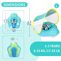 Nueva Actualización De La Piscina Flotante Para Bebés Con Canopy De Inflable Anillo Flotador Para Niños Juguete De Baño Para El Verano - details 4