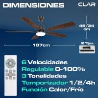 CLAR - Ventilador de Techo con Luz LED, Motor DC Eficiente y Silencioso - details 8