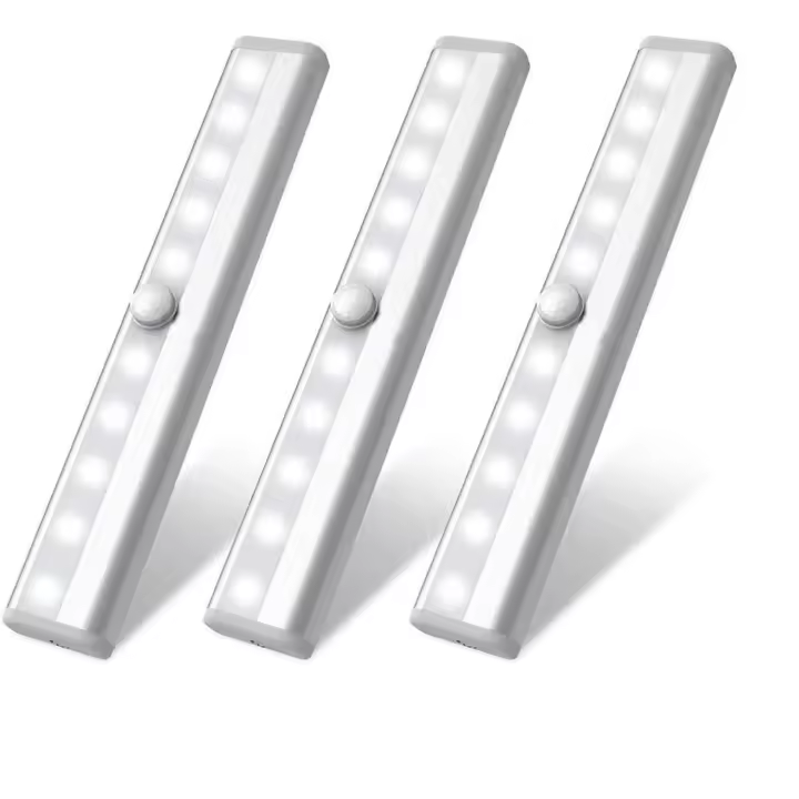 Luz de armario LED con detectador de movimiento (3 piezas): Iluminación eficiente y segura para tu hogar - 1