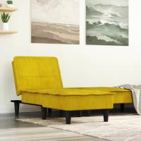 vidaXL Sofá diván de terciopelo en color Azul/Amarillo/Gris claro y más - details 1