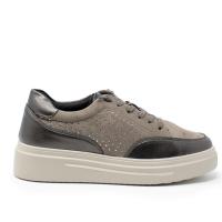 Sneakers mujer AMARPIES AMD25351 CASUAL CORDONES BRILLO EN LATERAL TAUPE 30666 23I - details 2