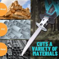 Sierra alternante sin escobillas, herramienta eléctrica de bricolaje para batería Makita de 18V, 3600w, 12000spm Sierra reciproca sin cepillo, 1 enchufe de batería de la UE - details 3