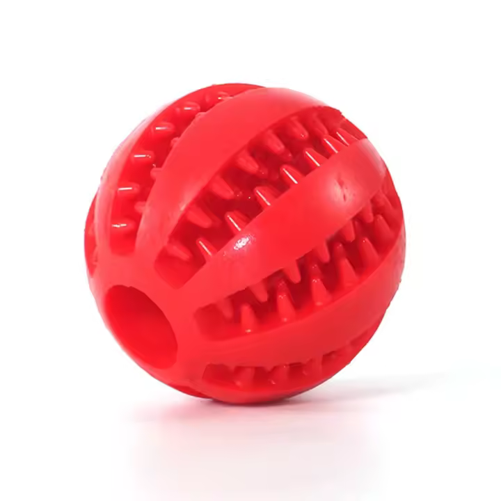 Bola De Goma Para Perros Y Gatos Juguetes Interactivos Resistentes Al Masticar Adecuado Para Pequeños Y Grandes Perros Y Puppies Limpiador De Dientes - 1