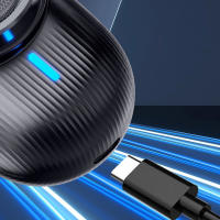 1pc Mini Afeitadora Eléctrica Portátil Recargable Para Hombres Apto Para Uso En Casa Coche Y Viajes Material De Hoja De Acero Inoxidable - details 2