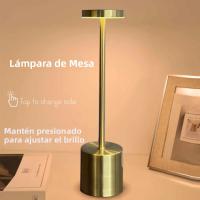 Lámpara De Mesa LED Recargable Táctil Simple Con Luz Nocturna Ambiental De Tres Colores Decoración Exterior Creativa Para Cama - details 0