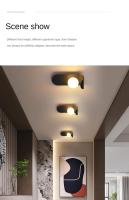 Lámpara De Pared Creativa LED Moderna En Negro Y Blanco Para Pasillo Escaleras Dormitorio Lámpara De Noche Arte Decoración Iluminación - details 7