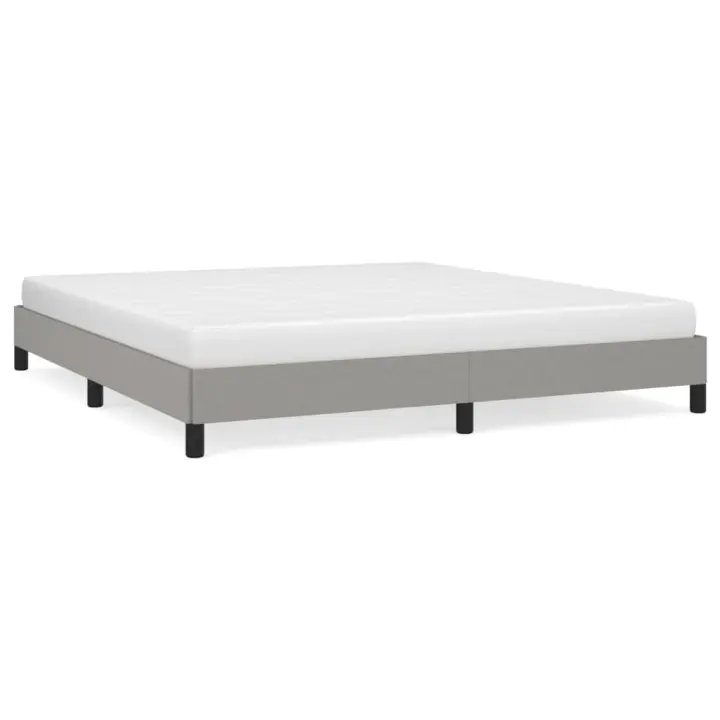 Cama sin colchón tela gris claro 180x200 cm - 1