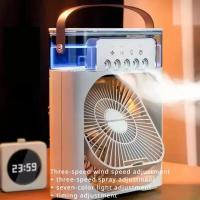 Ventilador 3 en 1, aire acondicionado, Enfriador de aire pequeño para el hogar, luz LED nocturna, humidificador portátil, ventilador de ajuste de aire, ventilador para oficina y hogar - details 9