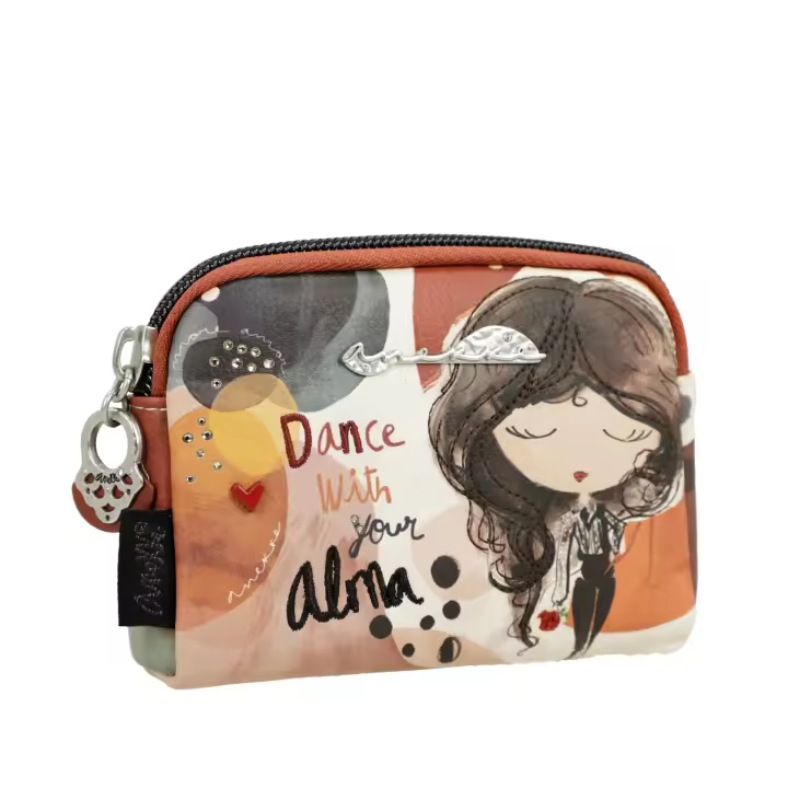 Monedero de mujer Anekke Alma - Tamaño pequeño - Compartimento principal con cierre de cremallera - Bolsillo exterior trasero con cremallera - Ref. 40709-018 - Mide 12 x 9 x 3 cm - 1