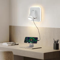 Lámpara De Pared LED Rotativa Con USB Y Sombrilla De Acrílico Cuerpo Metálico Para Habitación Hotel Estilo Moderno Con Iluminación Dimmable Para Lectura Y Foyer - details 1
