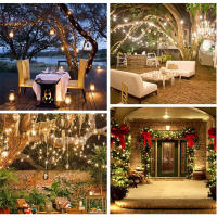Luz De Cadena Solar De 300LED Con 8 Modos De Iluminación Impermeable Para Árbol Jardín Patio Alambre De Cobre Luz De Hadas - details 9