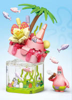 SpongeBob Patrick Star Bloques De Construcción DIY Casa De Piña Y Fresa Con Luz Decoración De Escritorio Juguetes Para Niños - details 5