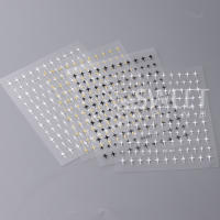 Pegatinas De Uñas 3D Dorado Plateado Estrella Adhesivo Para Manicura DIY Decoraciones Brillantes Estilo Y2K Blanco Cruzado Estrella Luminoso - details 6