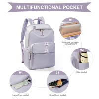 Mochila Estilosa Para Mujeres Y Niñas Con Bolso Integrado Mochila De Viaje Para Estudiantes De Universidad Y Escuela Con Capa De Computadora Mochila Durable De Nylon - details 2