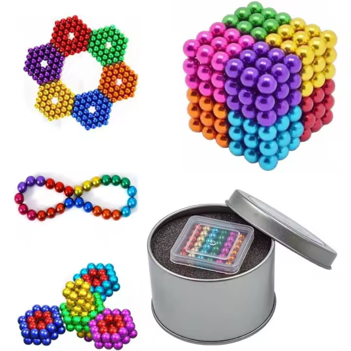¡Edición Mejorada 217! Bolas de Masilla magnéticas para adolescentes y Adultos, cuentes versátiles 3D creativas, juegos antiestrés, cuentes de limo magnéticas - 1