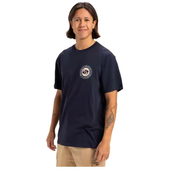 Camiseta de Manga Corta Quiksilver Circle Back para hombre en color azul - 1