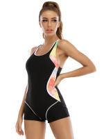 Traje De Baño De Un Pie Deportivo 2023 Talla Grande Mujer Traje De Natación Profesional Estilo Patchwork Para Surfeo Y Natación - details 6