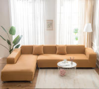 Cubierta Elástica De Sofá De Color Sólido Para Sala De Estar Cubierta De Esquina L Gruesa Necesita Comprar 2 PCS Para Sofá L - details 14