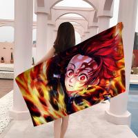 Toalla De Playa Demon Slayer Para Niños Toalla De Baño Personalizada Toalla De Piscina Regalo De Vacaciones Toalla De Picnic Toalla De Fiesta Tamaño 30x60 Cm Material Poliéster/Celulosa Absorbente Y Secado Rápido - details 5