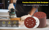 Disco De Pulido De 125mm Con 8 Agujeros Para Madera Y Metal 40/1000/2000 Gritas Herramienta De Polimetrización Abrasiva - details 0