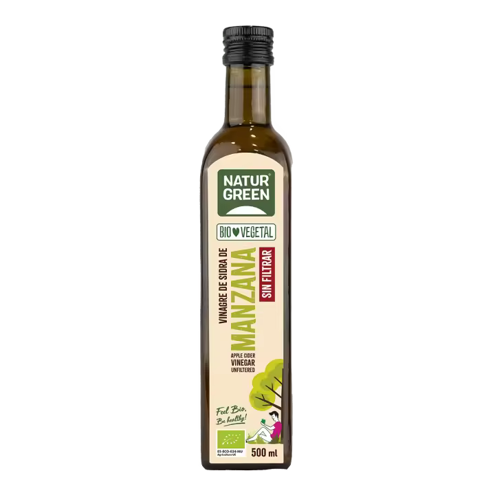 Vinagre de sidra de manzana sin filtrar bio Naturgreen 500ml. - 1