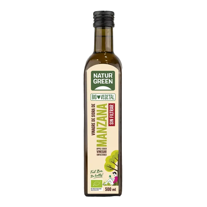 Vinagre de sidra de manzana sin filtrar bio Naturgreen 500ml. - 1