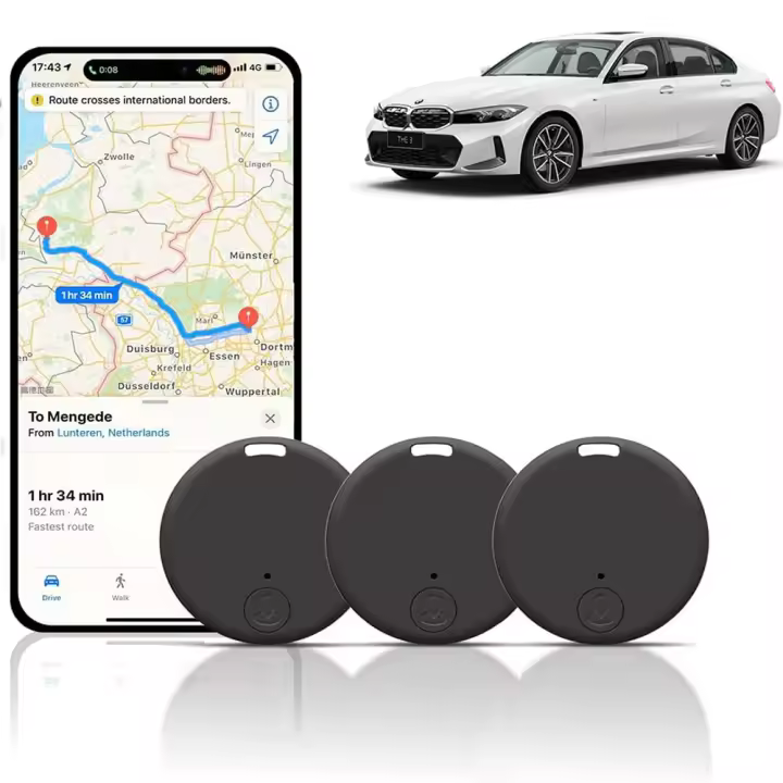 3pcs Mini Tracker GPS Anti-perdido Localizador Inteligente De Llaves Con Rastreo De Coche Fuerte Resistente Al Agua Para Seguridad Personal Y Doméstica - 1