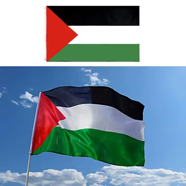 Bandera De Palestina Aerlxemrbrae 90x150cm Poliéster De Alta Calidad Para Uso En Publicidad Y Decoración Del Hogar - 1