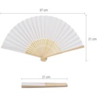 24 Abanicos de Boda plegable de madera y Papel, Gift de Boda, decoración para Fiestas de - details 0