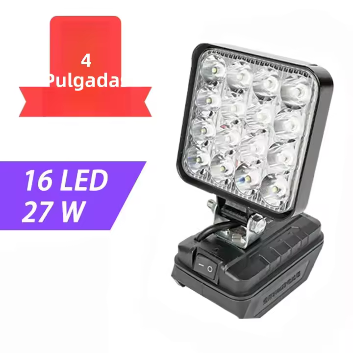 Spotlight LED Portátil Sin Cable Para Pesca Y Emergencias Tamaño 3/4/5/8 Pulgadas Adecuado Para Baterías Makita 20V Material De Aluminio - 1