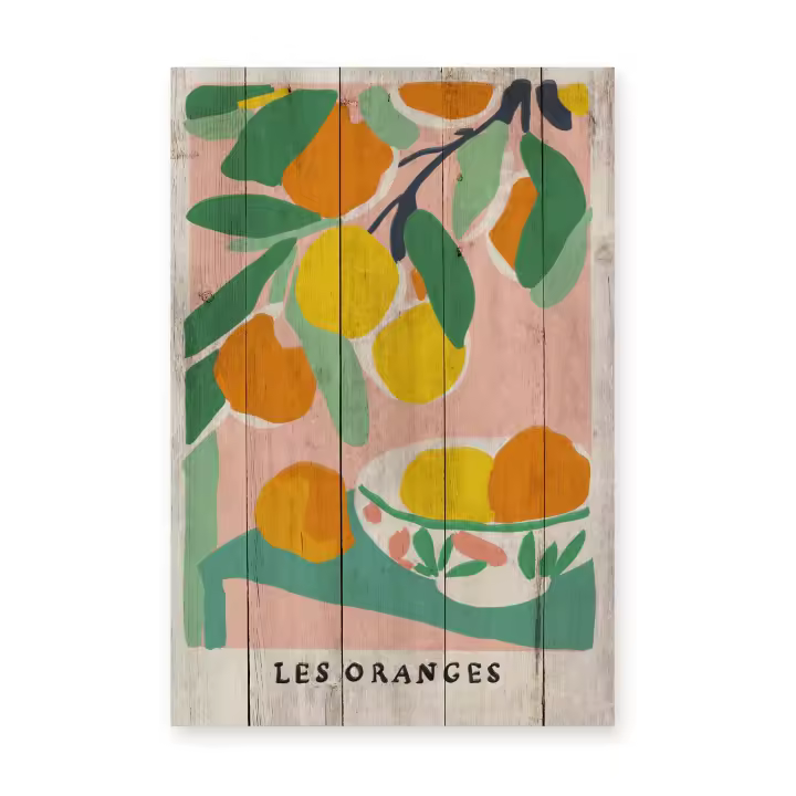 Panel Decorativo RNT X REALLY NICE THINGS | Madera | Naranjas - 1