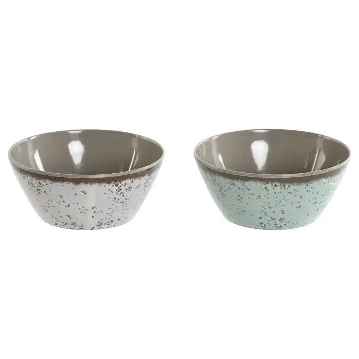 Plato de Melamina Resistente y Ligero, Color Azul y Blanco con Medida de 28 x 28 x 1 cm, Diseño Moderno y Funcional, Perfecto para Cocina y Mesa, Surtido de 2 Colores para Uso Diario y Ocasiones Especiales - 1