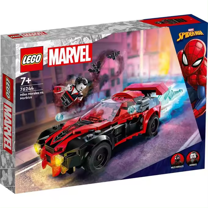 Lego Marvel Spider-Man el potente coche de Spidey con 2 minifuras de Miles Morales vs. Morbius V29 - 76244 - 1