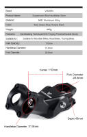 VIARON Aluminio Aleación Bicicleta Manillar Damping Con Alta Resistencia Para 31.8mm Bicicleta Manillar 28.6mm Horquilla Calibre - details 1