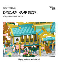 Construcción De Bloques De Jardín Chino 2350PCS DIY Para Niños Y Adultos Juguetes De Matrimonio Colección De Regalo Bricks De Arquitectura De Courtyard - details 2