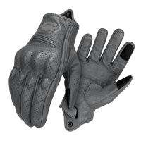 Guantes De Motocicleta De Verano En Cuero PU Genuino Protección Ciclismo Guantes De Bicicleta Con Fourchettes De Polyester - details 2