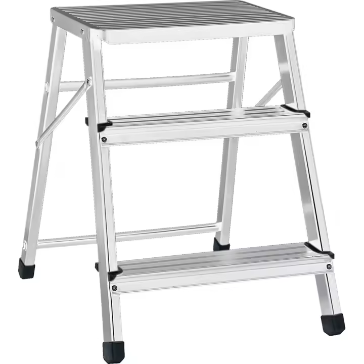 Orework Escalera Taburete Aluminio Ligero Tres Peldaños - 1