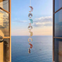 Colgante De Soñador Siete Anillos Colgante De Sol De Cristal Colorido Arcoíris Decoración Para Ventana Interior Coche Jardín Regalo - details 34