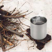 TOMSHOO Taza De Café Y Té De Titanio De Doble Pared 220/350/450/600ml Para Uso En Casa Oficina Exterior Camping Y Senderismo - details 2