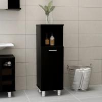 vidaXL Armario de baño madera contrachapada roble marrón 30x30x95 cm en color Marrón roble/Roble artisan/Blanco brillante y más | almacenamiento funcional diseño moderno para baño dormitorio sala - details 3