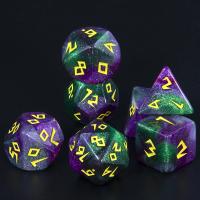 Juego De Dados Poliedros DND 7 Piezas Acrílico Colores Mezclados Y Brillo Juegos De Mesa RPG Souvenir Entretenimiento - details 25