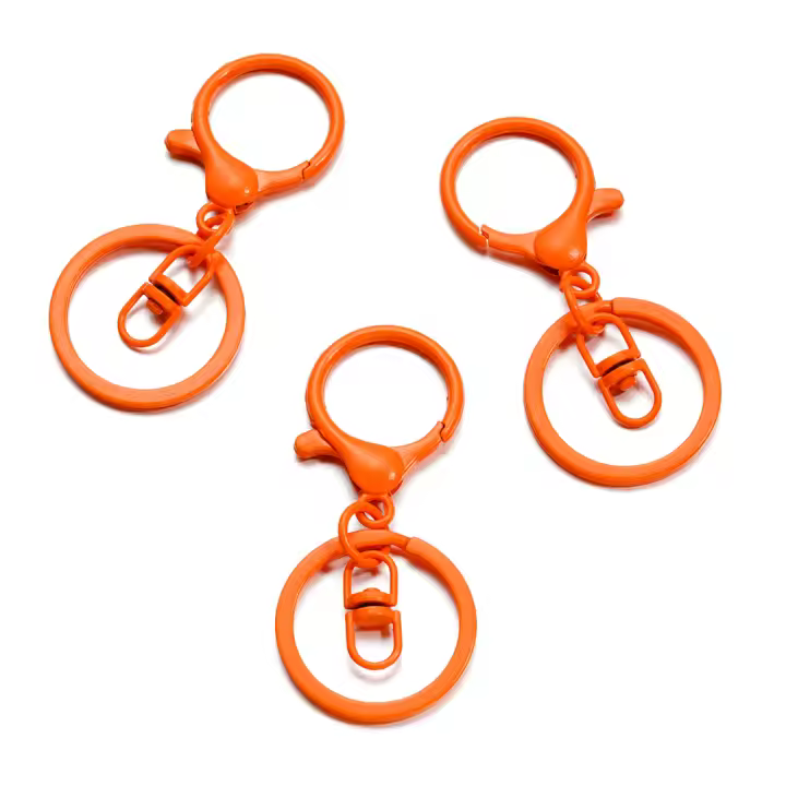 5Pcs/Set Anillos De Metal Colorido Con Cierre De Langosta Para Fabricación De Joyas Llaveros DIY Suministros Accesorios 68mm - 1