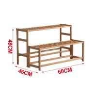 Estantería de Bambú para plantas y macetas, organizador de balcón, de jardín. Organizador diseñado de 2 niveles y  3 niveles - details 1