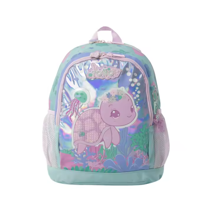 Totto Mochila infantil  Reef Friends -Dimensiones:31 x 43 x 13 cm-Material:Poliester - 1