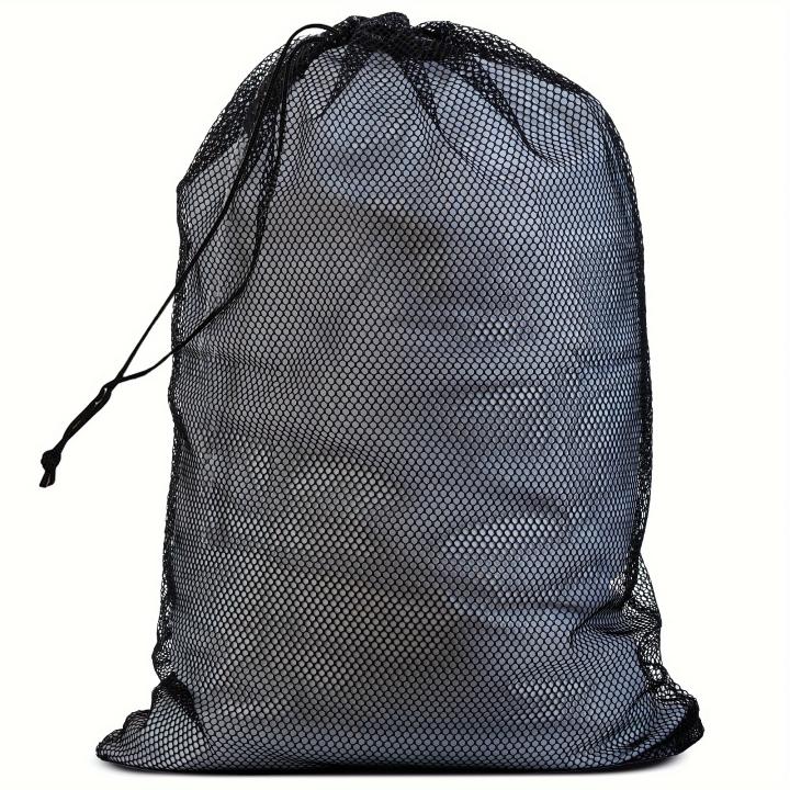 Bolsa De Lavar Ropa Grande De Color Sólido Con Cordón Anti-ensorciendo Y Anti-deformación De Malla 60x90cm Para Lavado De Ropa