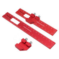 Regla De Bolsillo De Precisión 1/3Pcs Metal Con Escala De Pulgadas Y Metrás Aluminio Para Trabajos De Carpintería Con Parada De Deslizamiento Tipo T Para Scriptor - details 3