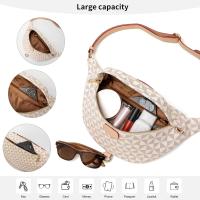 Riñonera cruzada para mujer, bolso bandolera para mujer, riñonera pequeña con cinturón, riñonera a cuadros para mujer, diseño blanco 2 - details 2