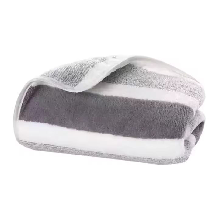 Juego De Toallas Rápidas De Secado Suaves Y Absorbentes Para Baño Con Patrón Rayado Toalla De Mano Y Toalla De Baño En Poliéster Y Poliamida - 1
